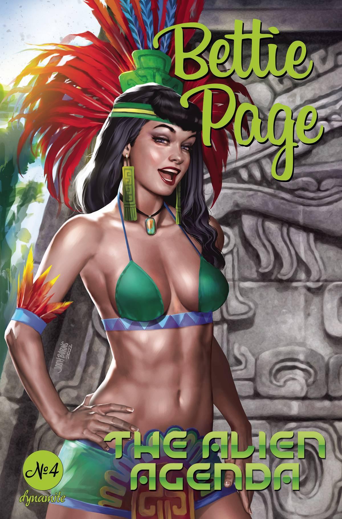 BETTIE PAGE ALIEN AGENDA #4 CVR B BURNS - Kings Comics