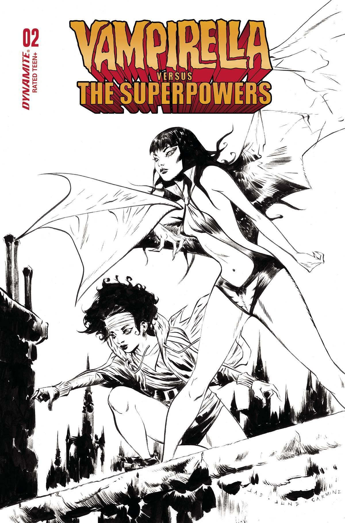 VAMPIRELLA VS SUPERPOWERS (2023) #2 CVR G 10 COPY INCV LEE LINE ART - Kings Comics