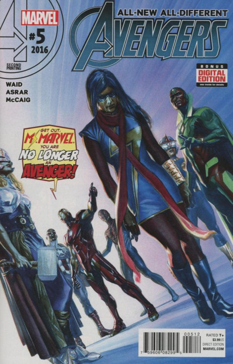 ALL NEW ALL DIFFERENT AVENGERS #5 ALEX ROSS 2ND PTG VAR