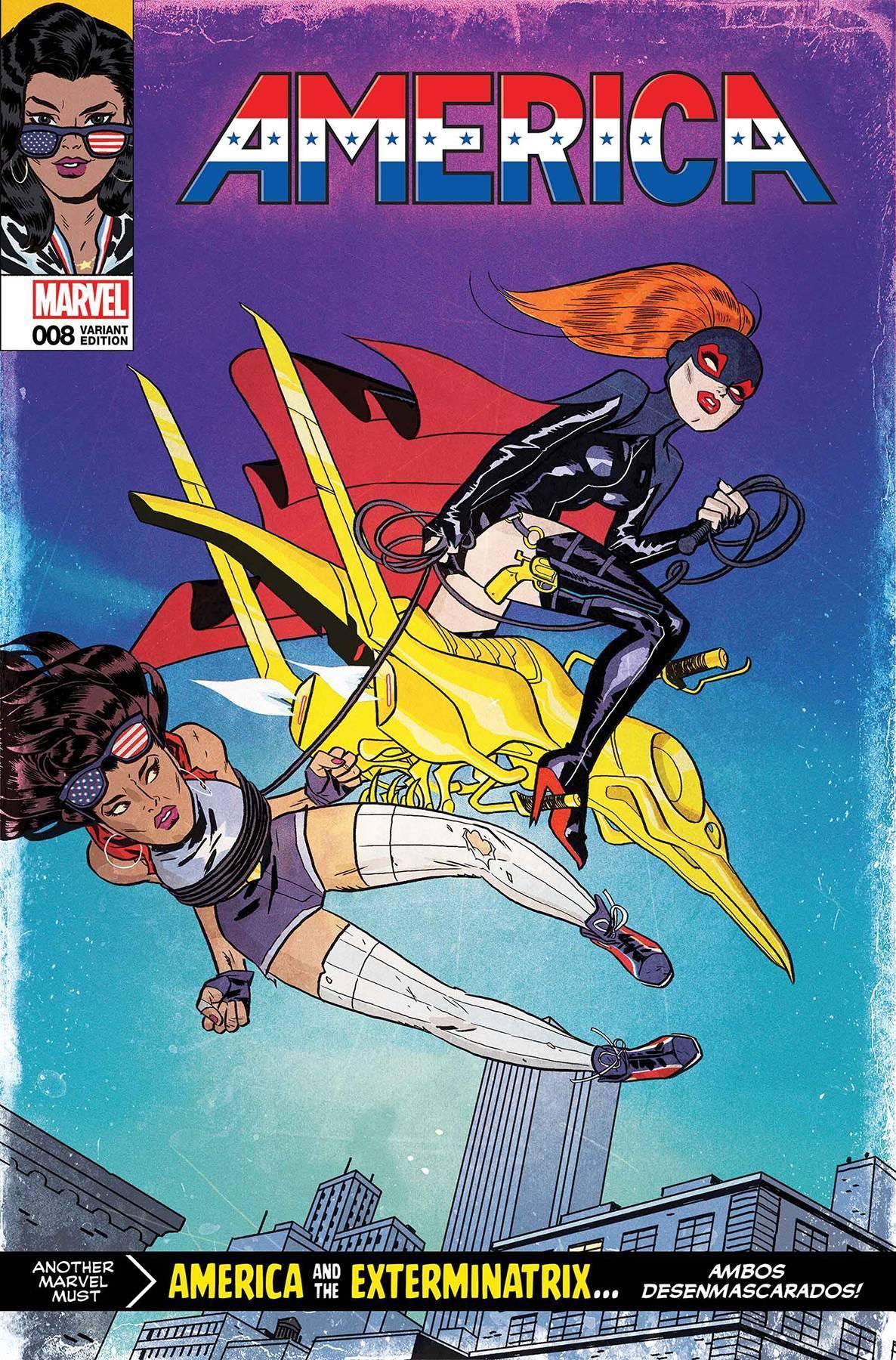 AMERICA #8 CALDWELL LH VAR (AMERICA CHAVEZ) LEG (LENTICULAR COVER) - Kings Comics