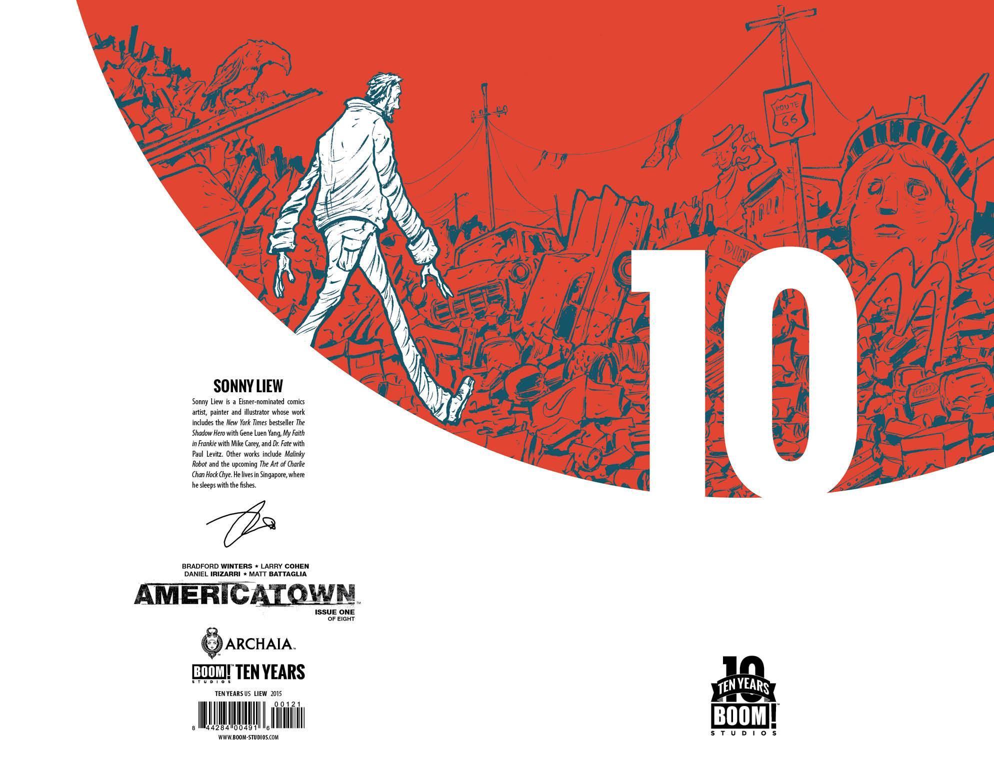 AMERICATOWN #1 10 YEAR 10 COPY INCV LIEW VAR - Kings Comics