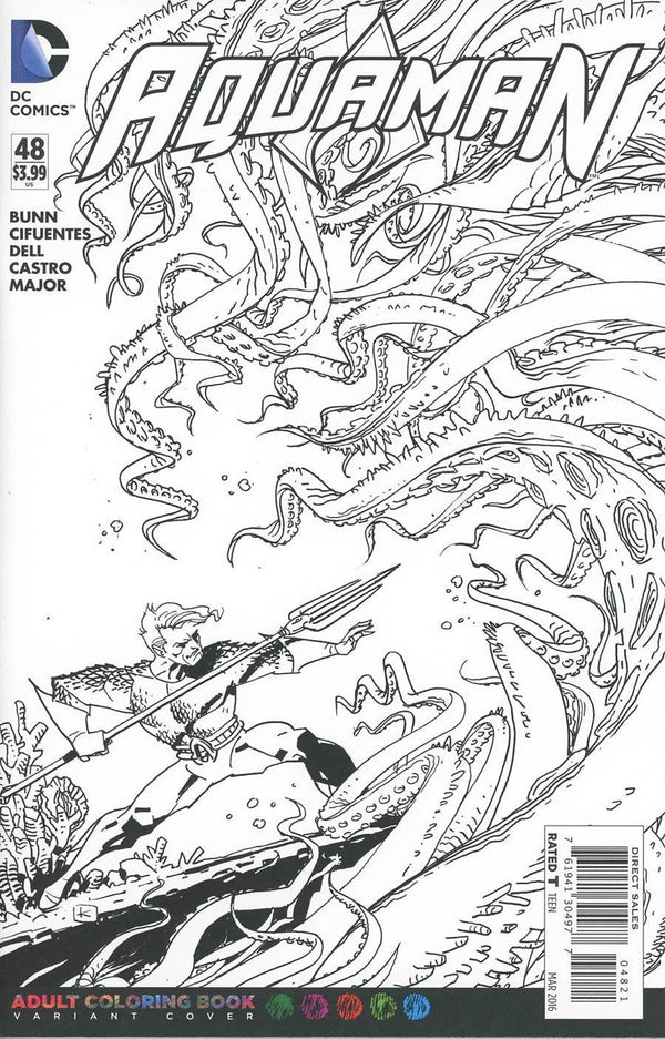 AQUAMAN VOL 5 #48 ADULT COLORING BOOK VAR ED