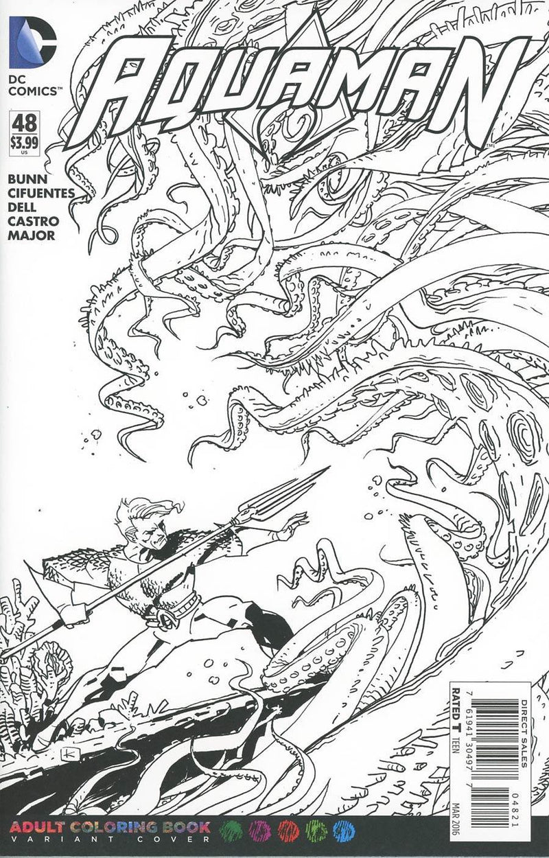 AQUAMAN VOL 5 #48 ADULT COLORING BOOK VAR ED