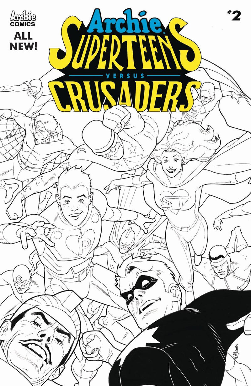 ARCHIES SUPERTEENS VS CRUSADERS #2 CVR B DAVE WILLIAMS B&W
