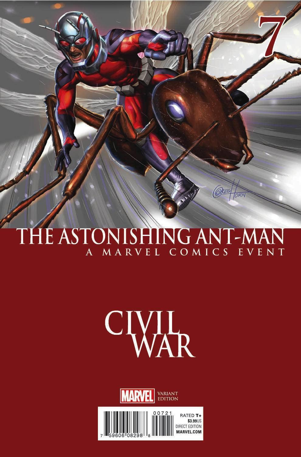 ASTONISHING ANT-MAN #7 HORN CIVIL WAR VAR - Kings Comics