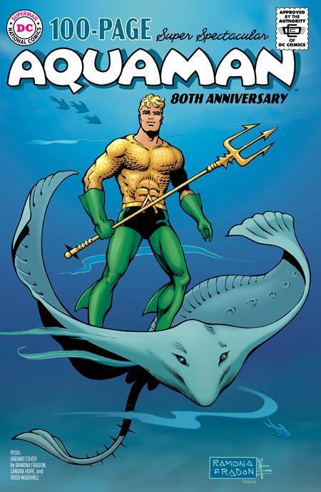 AQUAMAN 80TH ANNIVERSARY 100-PAGE SUPER SPECTACULAR #1 (ONE SHOT) CVR C RAMONA FRADON & SANDRA HOPE 1950S VAR - Kings Comics