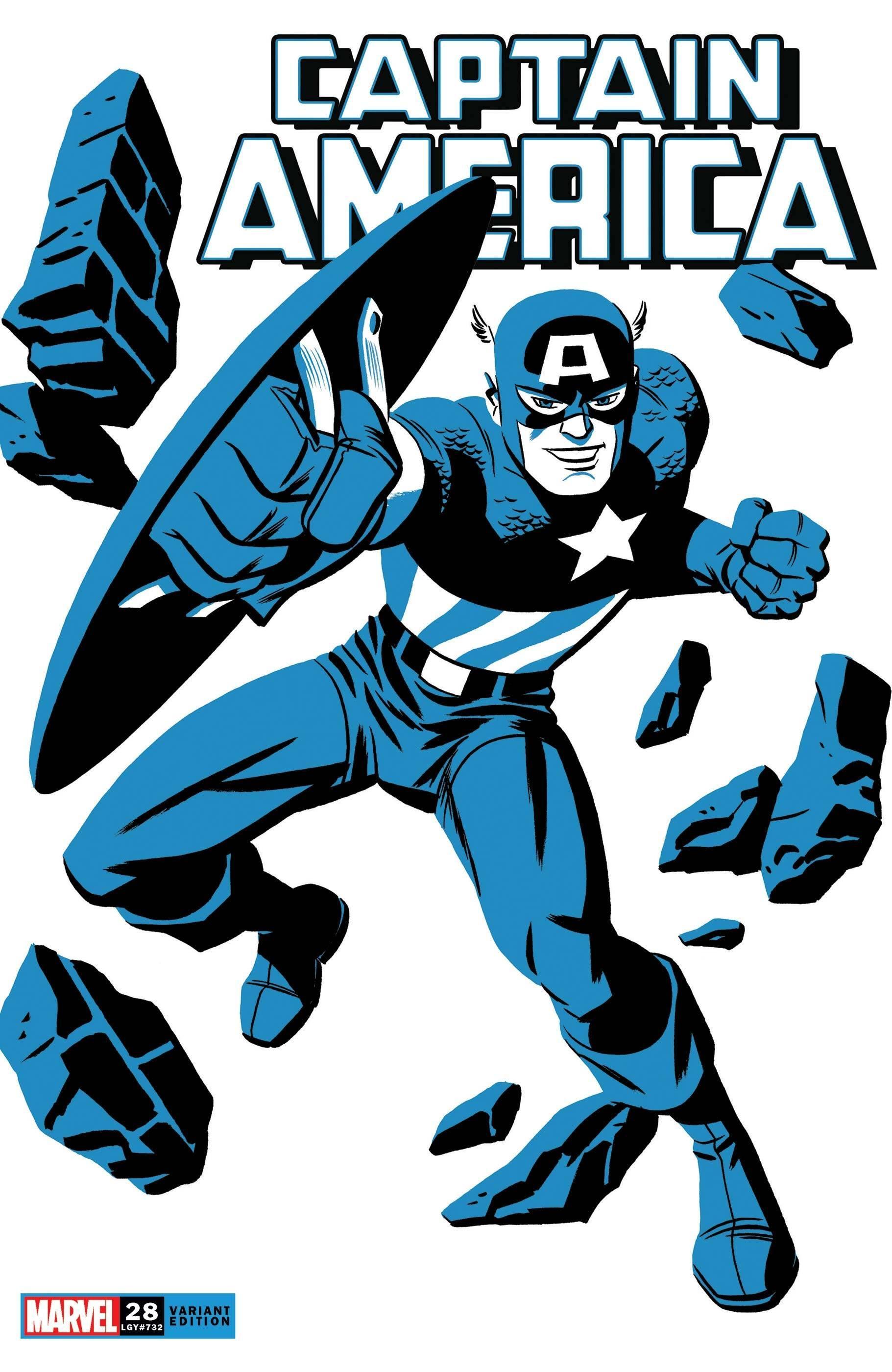 CAPTAIN AMERICA VOL 9 #28 MICHAEL CHO CAPTAIN AMERICA TWO-TONE VAR - Kings Comics