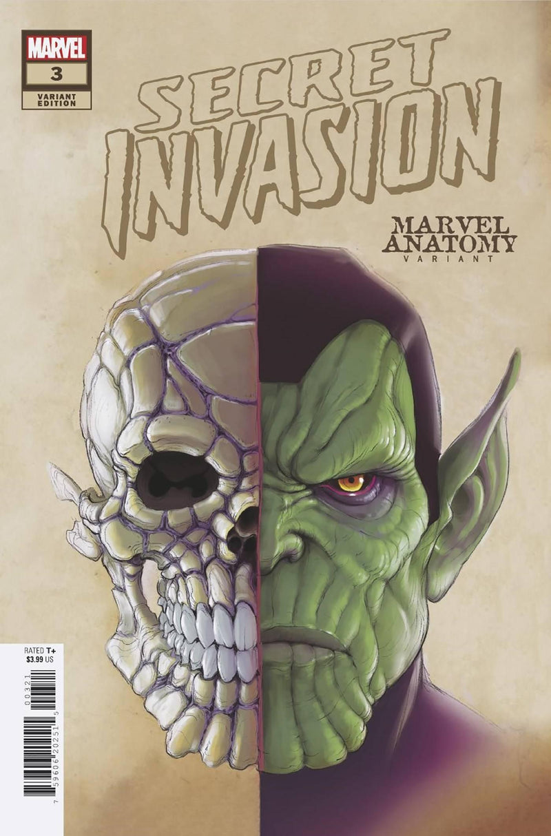 SECRET INVASION VOL 2 (2022) #3 MARVEL ANATOMY LOBE VAR