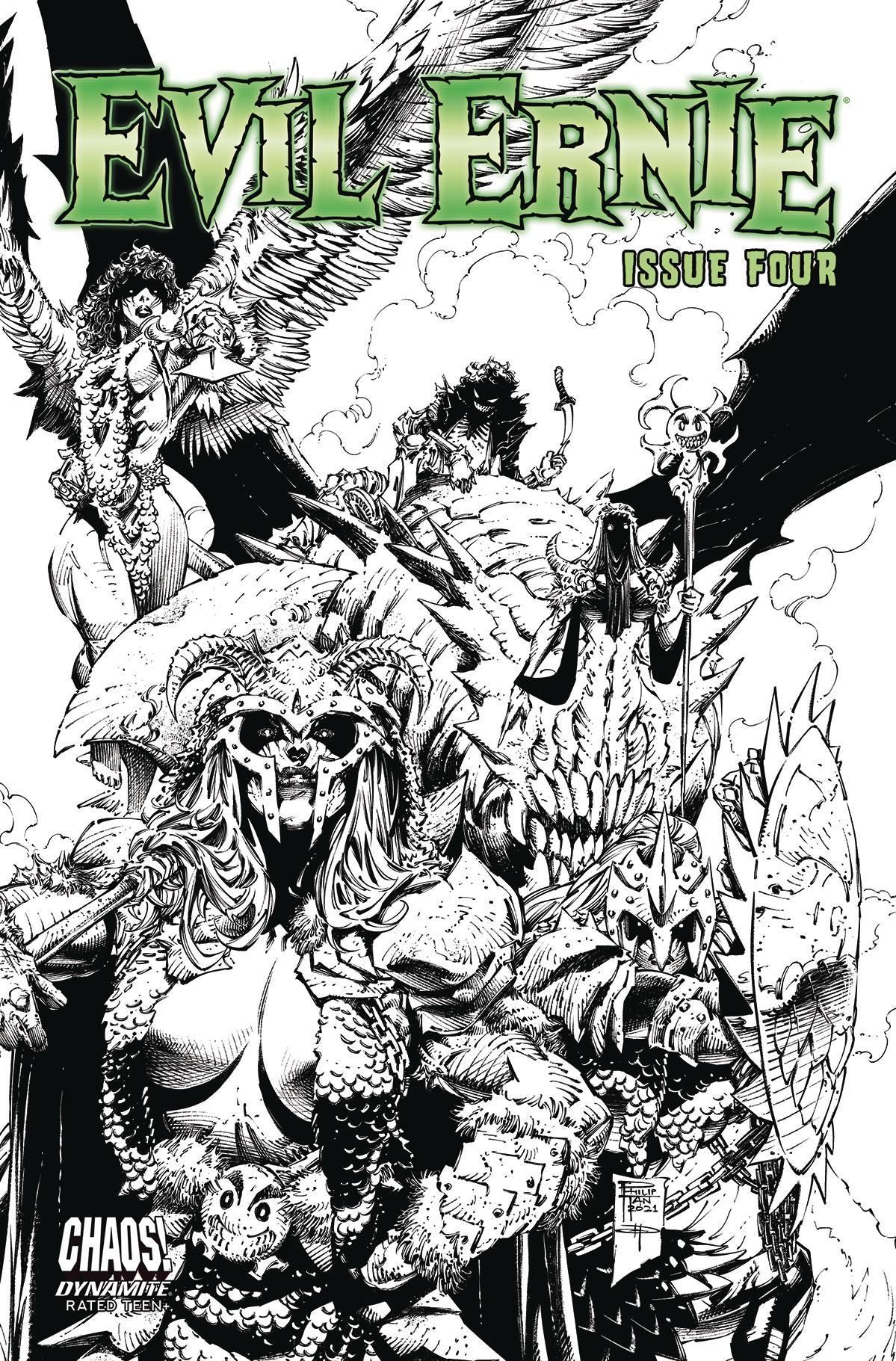 EVIL ERNIE VOL 5 #4 CVR C 10 COPY INCV TAN B&W - Kings Comics