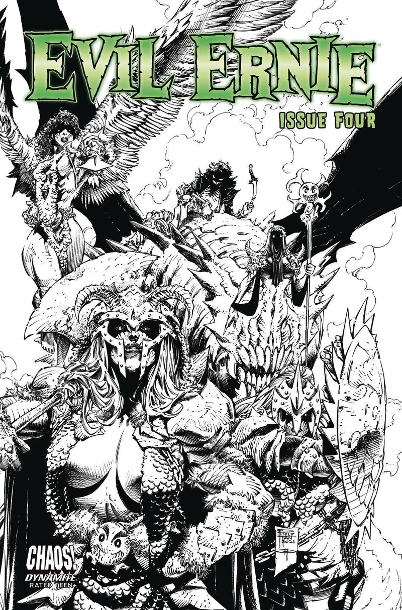 EVIL ERNIE VOL 5 #4 CVR C 10 COPY INCV TAN B&W