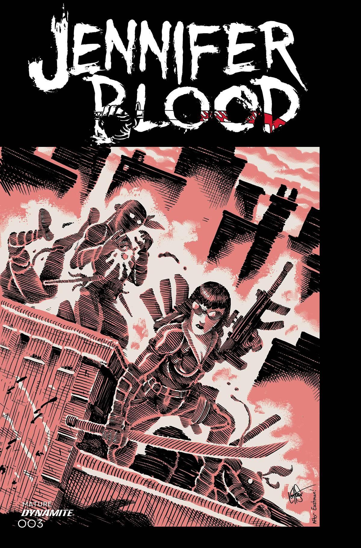 JENNIFER BLOOD VOL 2 #3 CVR L FOC BONUS TMNT HOMAGE HAESER - Kings Comics
