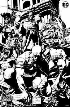BATMAN VOL 3 (2016) #135 CVR K INC 1:100 JOE QUESADA BLACK & WHITE WRAPAROUND CARD STOCK VAR (#900) - Kings Comics