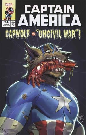 CAPTAIN AMERICA VOL 9 #24 ANDOLFO CAP WOLF HORROR VAR - Kings Comics