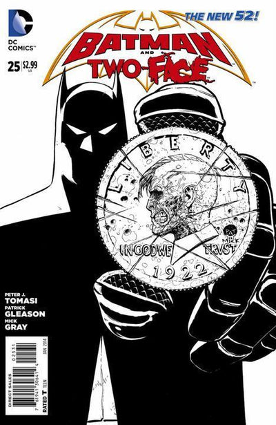 BATMAN AND TWO FACE #25 BLACK & WHITE VAR ED