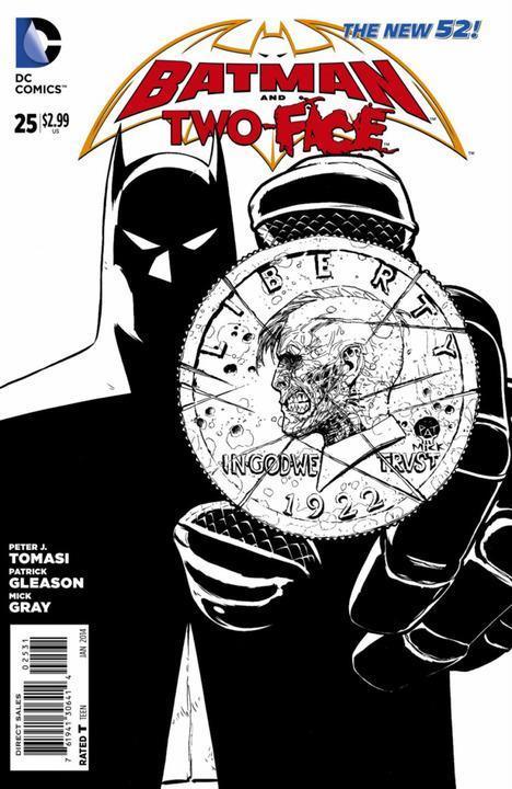 BATMAN AND TWO FACE #25 BLACK & WHITE VAR ED