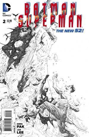 BATMAN SUPERMAN #2 BLACK & WHITE VAR ED