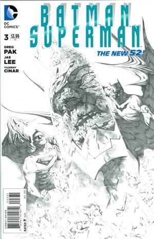 BATMAN SUPERMAN #3 BLACK & WHITE VAR ED
