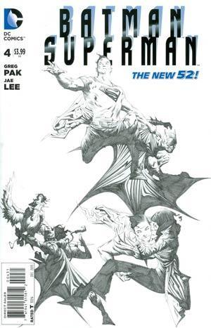 BATMAN SUPERMAN #4 BLACK & WHITE VAR ED