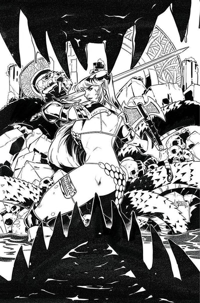 RED SONJA VOL 8 #26 15 COPY MIRACOLO B&W VIRGIN FOC INCV