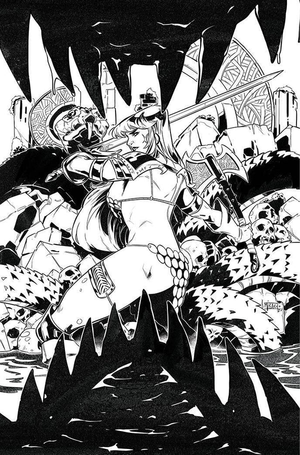 RED SONJA VOL 8 #26 15 COPY MIRACOLO B&W VIRGIN FOC INCV
