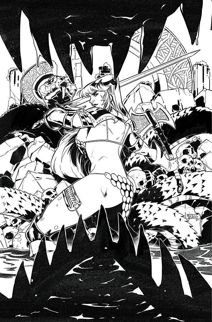 RED SONJA VOL 8 #26 15 COPY MIRACOLO B&W VIRGIN FOC INCV