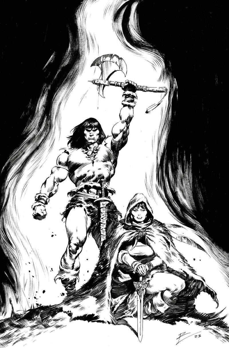 CONAN THE BARBARIAN VOL 5 (2023) #2 CVR G 10 COPY INCV TORRE B&W INKS VIRGIN
