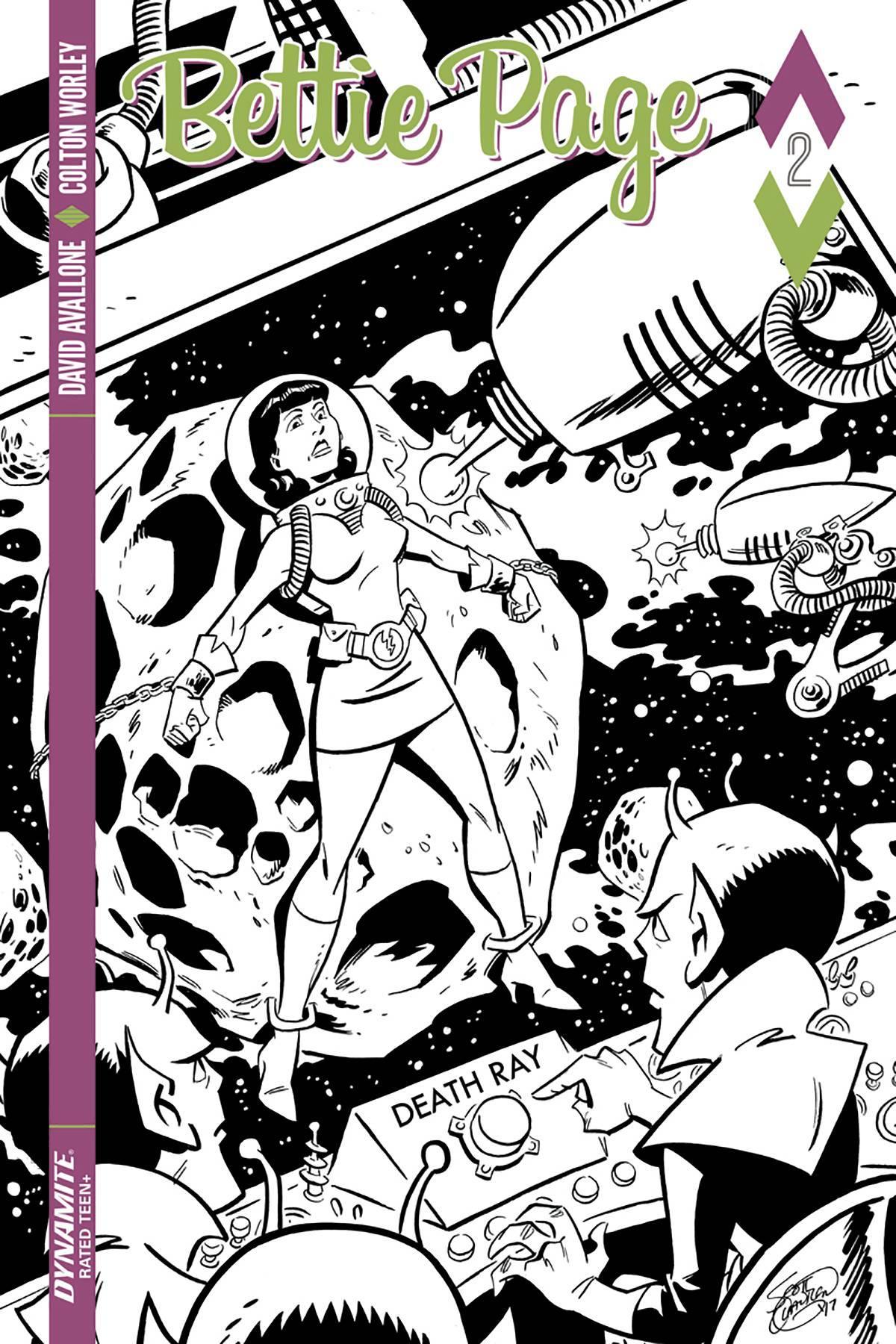 BETTIE PAGE #2 10 COPY CHANTLER B&W INCV - Kings Comics
