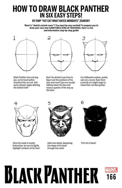 BLACK PANTHER VOL 6 #166 ZDARSKY HOW TO DRAW VAR LEG