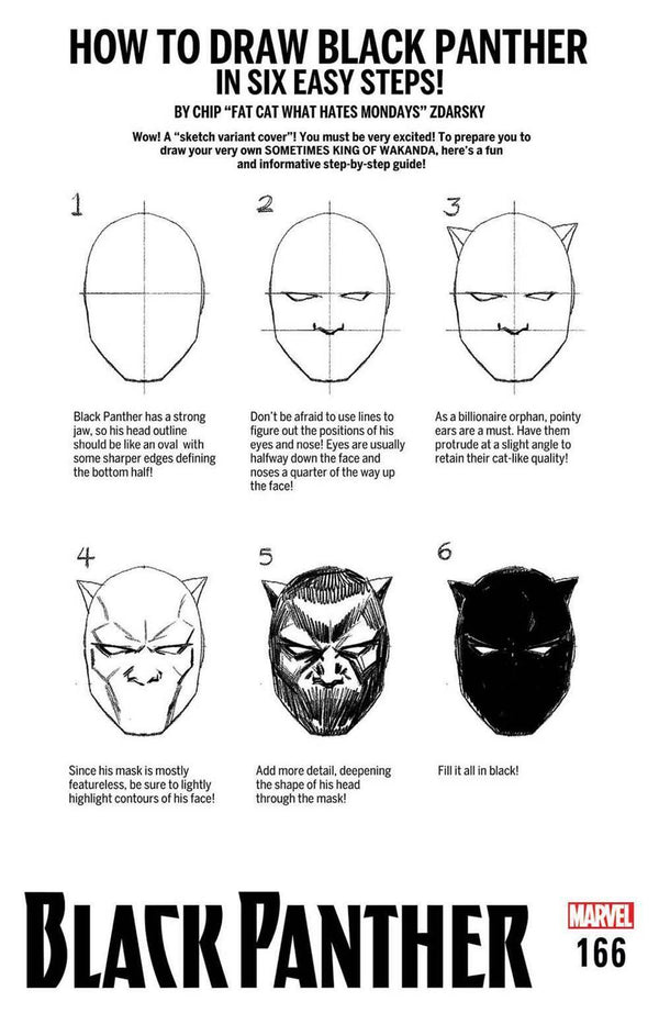 BLACK PANTHER VOL 6 #166 ZDARSKY HOW TO DRAW VAR LEG