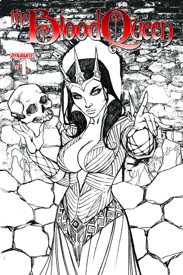 BLOOD QUEEN #1 10 COPY GARZA B&W INCV