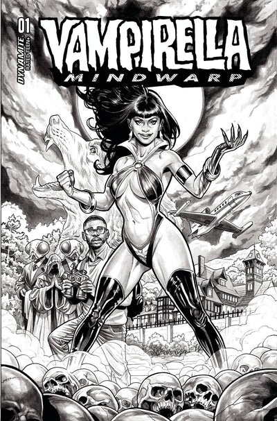 VAMPIRELLA MINDWARP #1 CVR H 20 COPY INCV DEWEY B&W