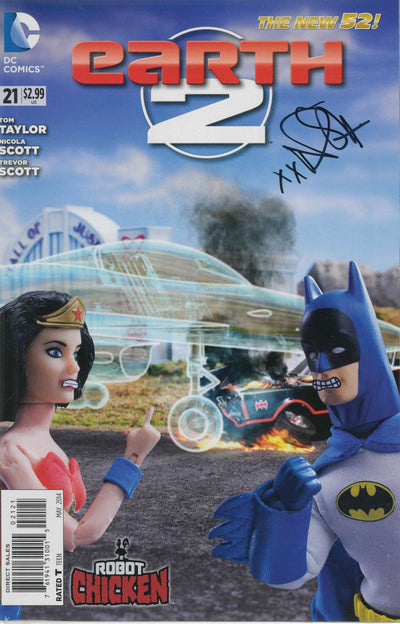 EARTH 2 #21 VAR ED (VF) - SIGNED BY NICOLA SCOTT