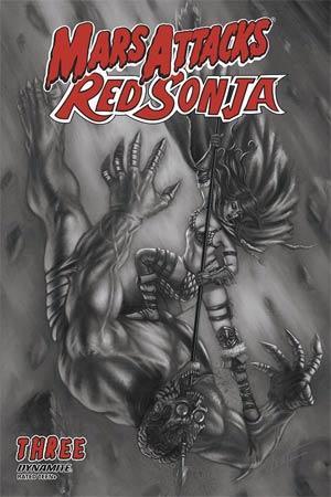 MARS ATTACKS RED SONJA #3 7 COPY STRATI SKETCH DRESSED FOC I