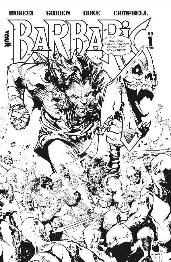 BARBARIC #1 DLX B&W ED CVR A - Kings Comics