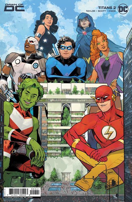 TITANS VOL 4 (2023) #2 CVR F INC 1:25 EVEN DOC SHANER CARD STOCK VAR