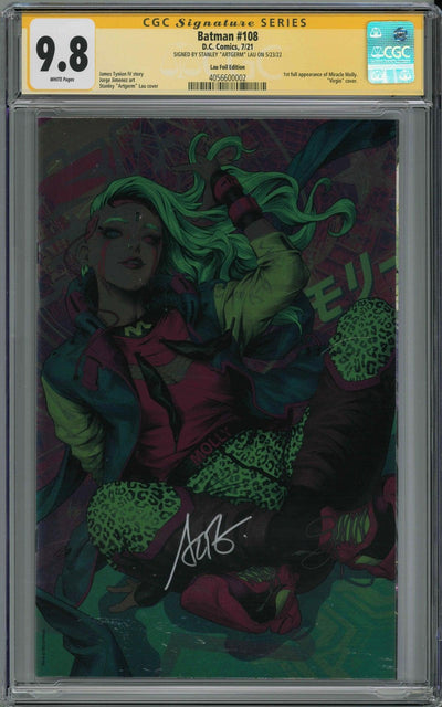 CGC BATMAN VOL 3 #108 LAU FOIL EDITION (9.8) SIGNATURE SERIES - SIGNED BY STANLEY "ARTGERM" LAU