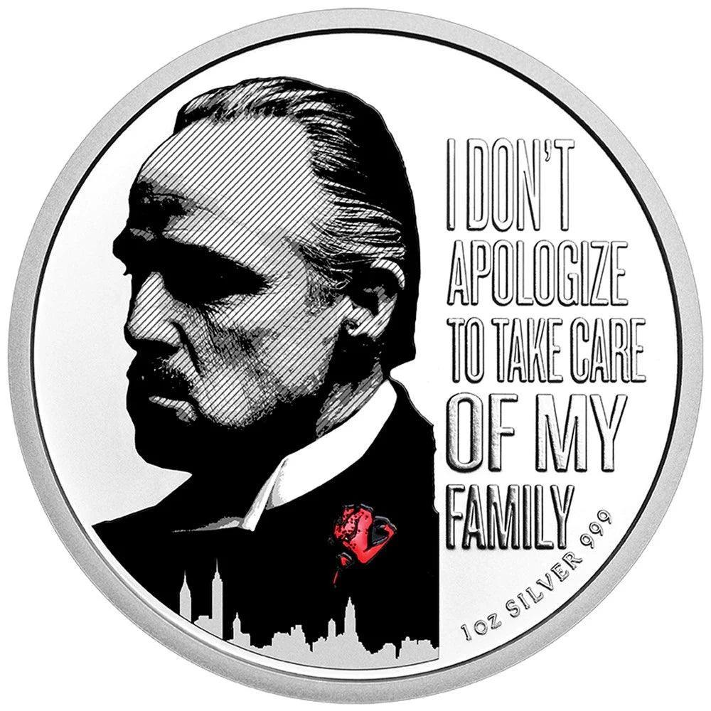 THE GODFATHER 50TH ANNIVERSARY 2022 1oz SILVER RED ROSE COIN - Kings Comics