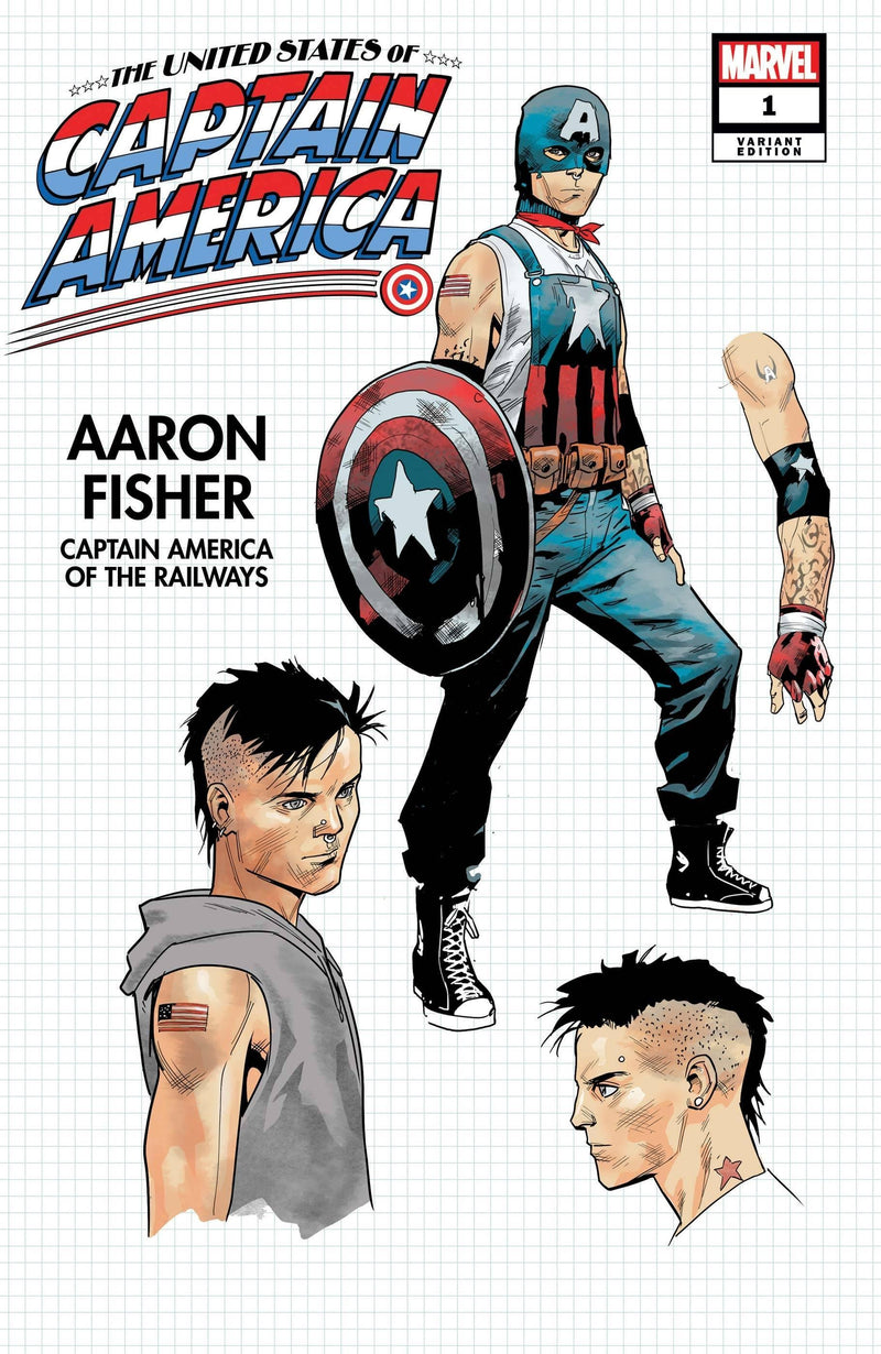 UNITED STATES CAPTAIN AMERICA #1 BAZALDUA DESIGN VAR