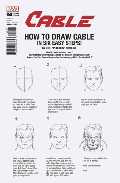CABLE VOL 3 #150 ZDARSKY HOW TO DRAW VAR LEG