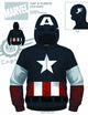 CAPTAIN AMERICA CAP A FLEECE ZIP-UP HOODIE MED