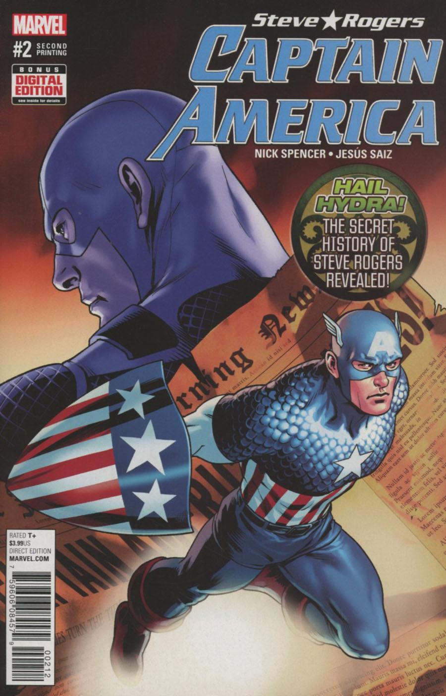 CAPTAIN AMERICA STEVE ROGERS #2 SAIZ 2ND PTG VAR - Kings Comics