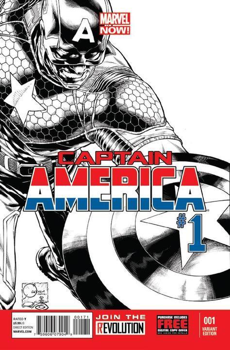 CAPTAIN AMERICA VOL 7 #1 150 COPY QUESADA SKETCH VAR NOW
