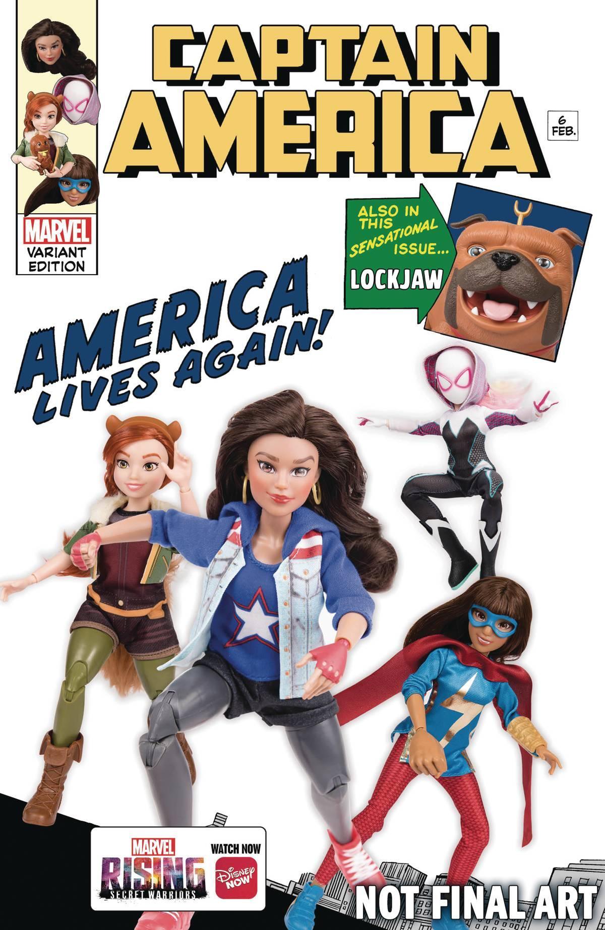 CAPTAIN AMERICA VOL 9 (2018) #6 MARVEL RISING ACTION DOLL HOMAGE VAR - Kings Comics