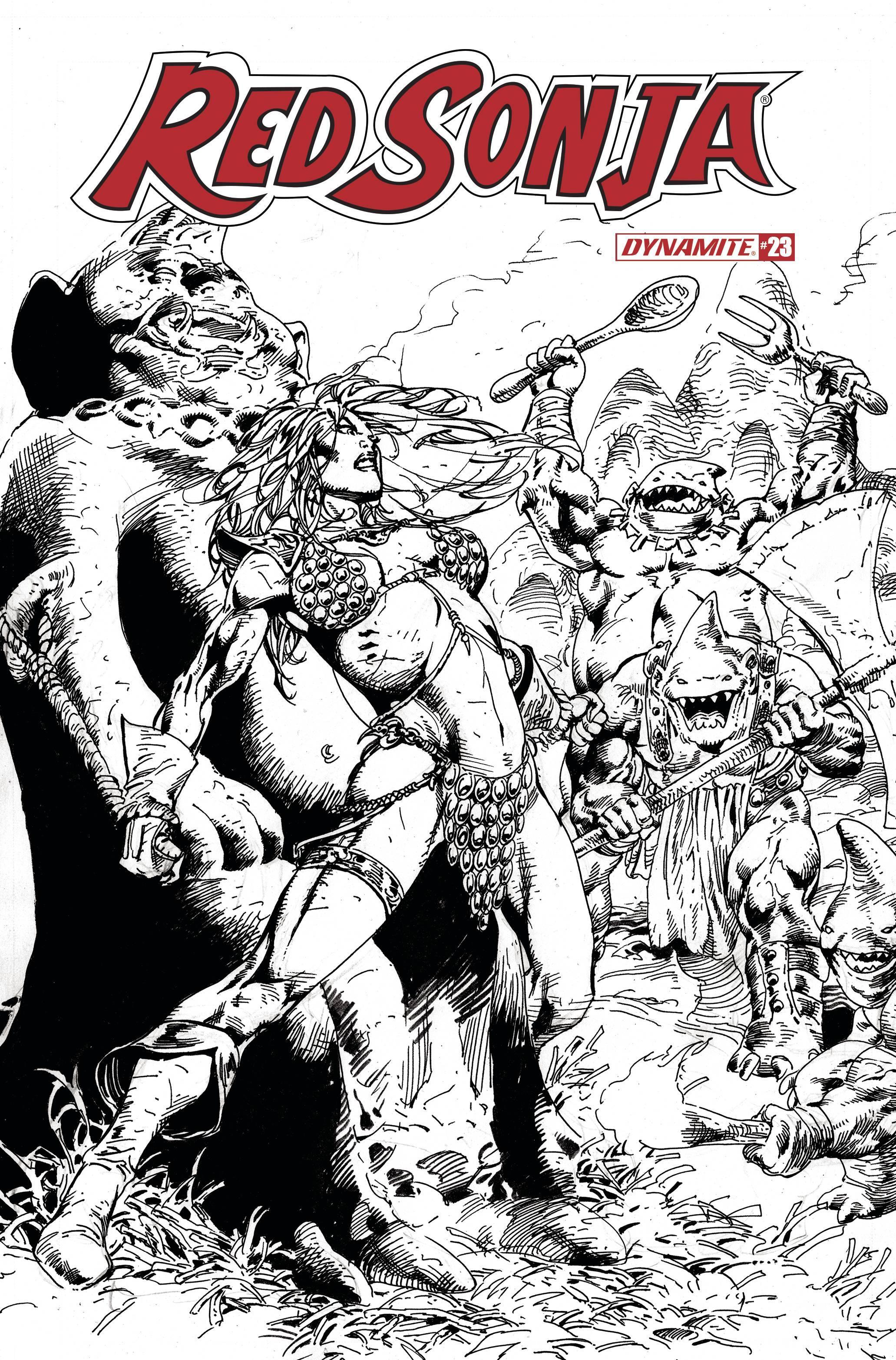 RED SONJA VOL 8 #23 11 COPY CASTRO B&W FOC INCV - Kings Comics
