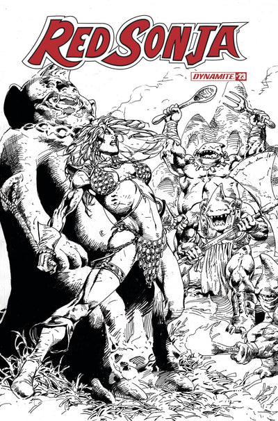 RED SONJA VOL 8 #23 11 COPY CASTRO B&W FOC INCV