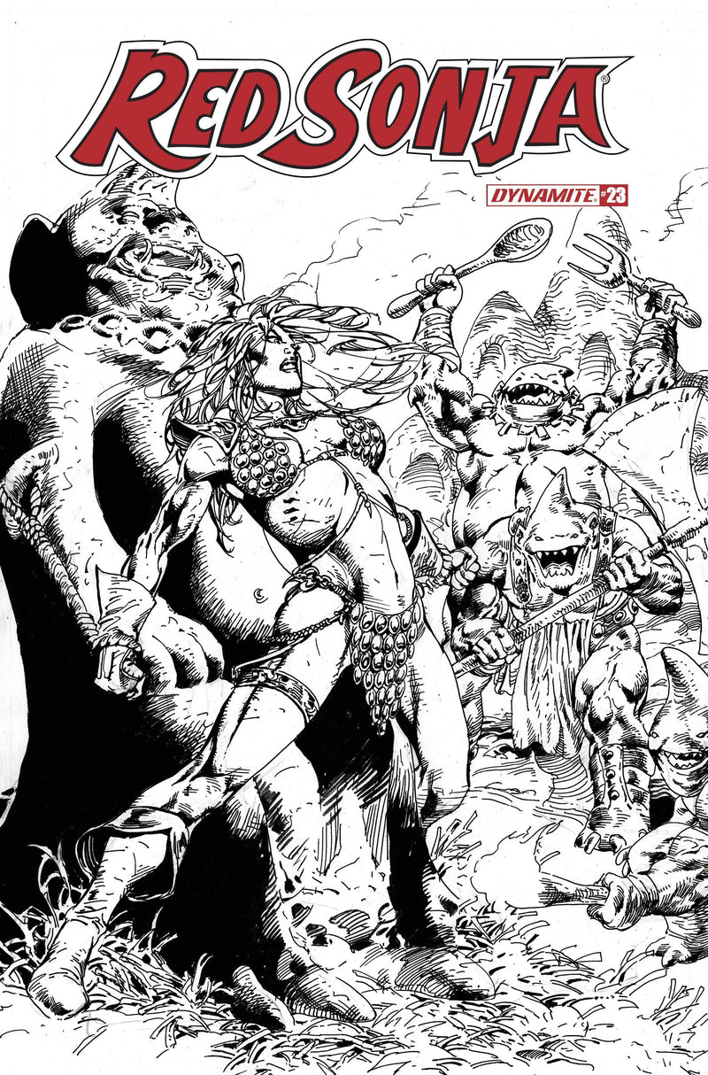 RED SONJA VOL 8 #23 11 COPY CASTRO B&W FOC INCV