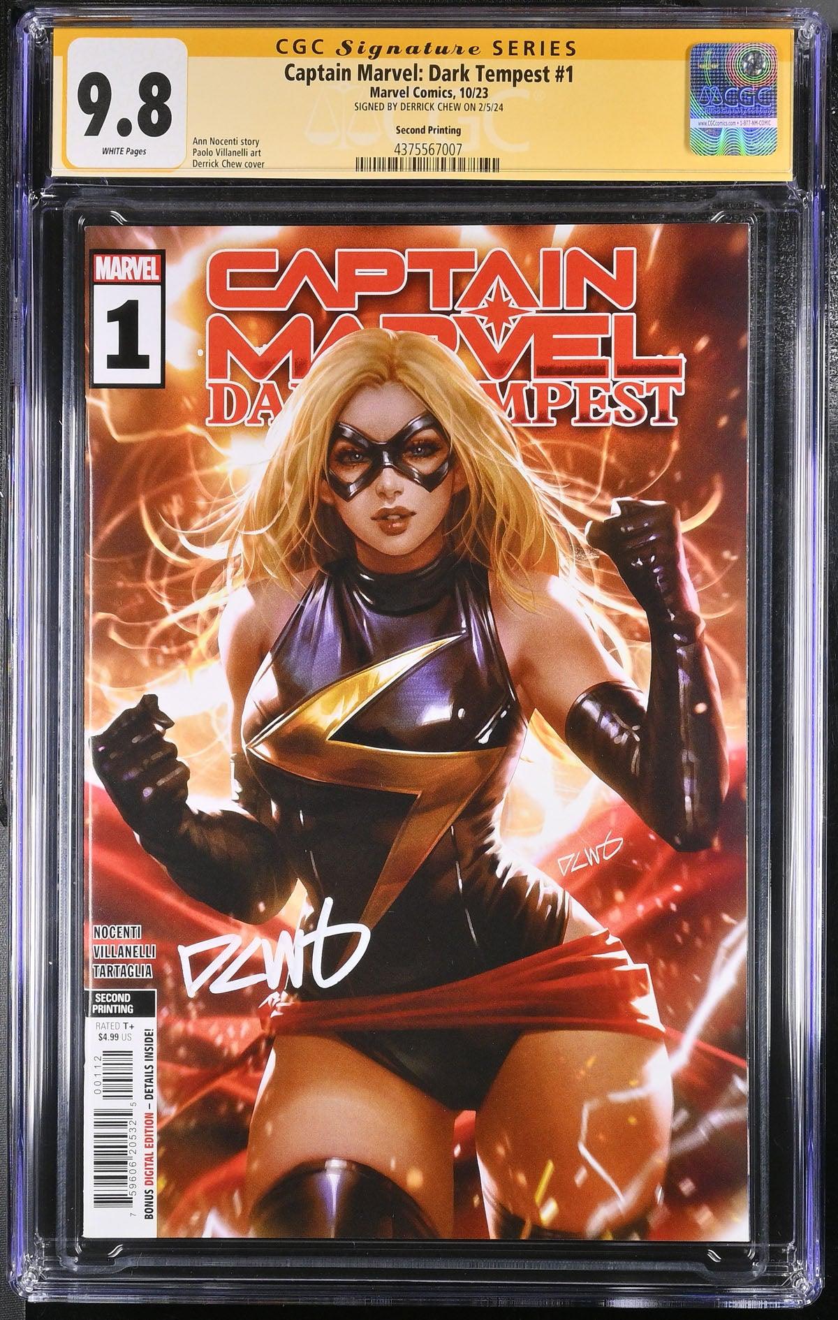 CGC CAPTAIN MARVEL DARK TEMPEST #1 2ND PRINT (9.8) SIGNATURE SERIES - SIGNED BY DERRICK CHEW - Kings Comics
