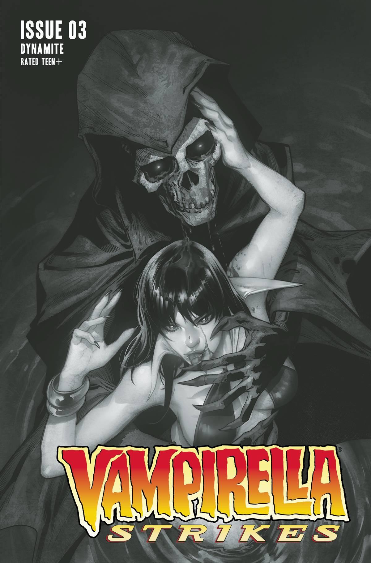 VAMPIRELLA STRIKES VOL 3 #3 CVR H 20 COPY INCV SEGOVIA B&W - Kings Comics