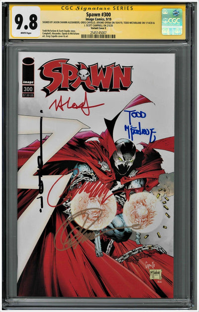 CGC SPAWN #300 VARIANT COVER E (9.8) SS - SIGNED BY MCFARLANE, CAMPBELL, CAPULLO, ALEXANDER & OPENA