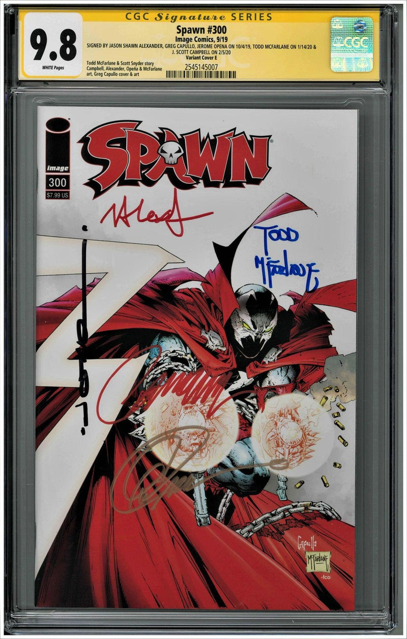 CGC SPAWN #300 VARIANT COVER E (9.8) SS - SIGNED BY MCFARLANE, CAMPBELL, CAPULLO, ALEXANDER & OPENA